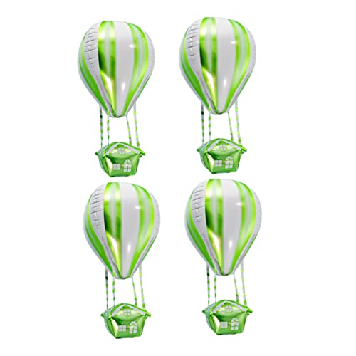 Homoyoyo 4 Stück Teiliges Heißluftballon Folienballons für Kindergeburtstagsfeiern Grüne Aluminium Dekoration für Hochzeiten und Langlebig und Farbenfroh zur Gestaltung Unvergesslicher Homoyoyo 4 Stück Teiliges Heißluftballon Folienballons für Kindergeburtstagsfeiern Grüne Aluminium Dekoration für Hochzeiten und Langlebig und Farbenfroh zur Gestaltung Unvergesslicher von Homoyoyo