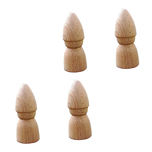 Homoyoyo 4 Stück Teiliges Holzpuppen Bemalen DIY Bastelzubehör für Naturbelassene Holzfiguren Originelles Holzspielzeug für Junge Mädchen Fantasie und Feinmotorik Homoyoyo 4 Stück Teiliges Holzpuppen Bemalen DIY Bastelzubehör für Naturbelassene Holzfiguren Originelles Holzspielzeug für Junge Mädchen Fantasie und Feinmotorik von Homoyoyo
