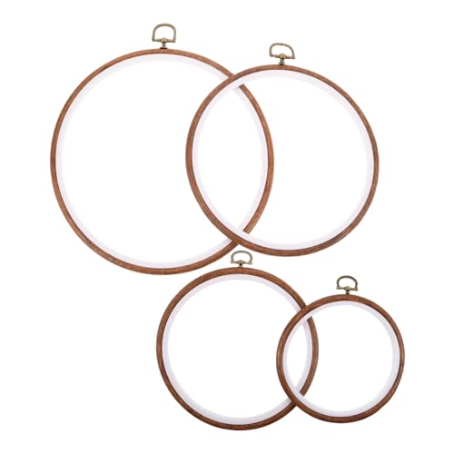 Homoyoyo 4 Stück Teiliges Imitierter Holz Stickrahmen Rund für Kreuzstich Diy Nähprojekte Zubehör für Heimdekoration und Handarbeiten Homoyoyo 4 Stück Teiliges Imitierter Holz Stickrahmen Rund für Kreuzstich Diy Nähprojekte Zubehör für Heimdekoration und Handarbeiten von Homoyoyo