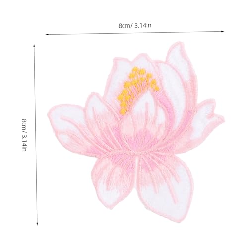 Homoyoyo 4 Stück Teiliges Lotus-blumen-stickerei-patch- Dekorative Stoffaufnäher zum Aufbügeln und Aufnähen Starker Halt Vielseitig für Kleidung Rucksäcke T-shirts Jacken Diy-modegestaltung von Homoyoyo
