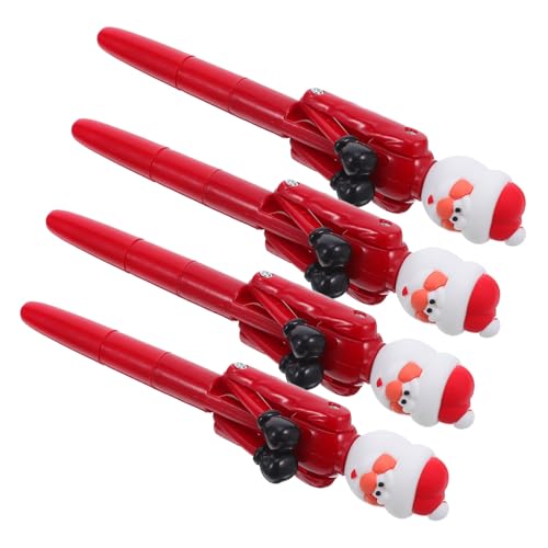 Homoyoyo 4 Stück Teiliges Lustige Weihnachtskugelschreiber mit Santa-box-design Interaktiver Punching-kugelschreiber für Schule Büro Party Geschenk und Partyfüllung von Homoyoyo