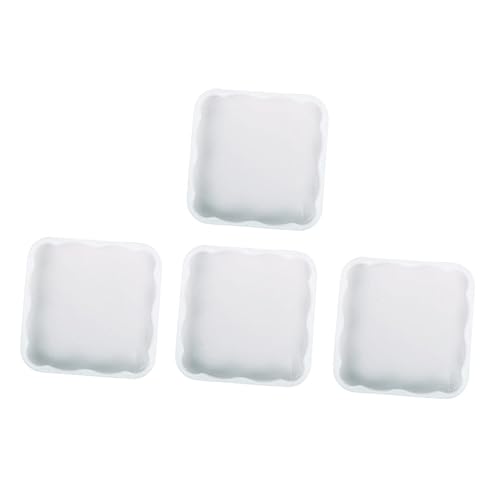 Homoyoyo 4 Stück Teiliges Quadratische Untersetzerformen für DIY Epoxidharz Rutschfeste Becherunterlagen Einfache Reinigung Kreative Bastelidee für Tischdekoration von Homoyoyo