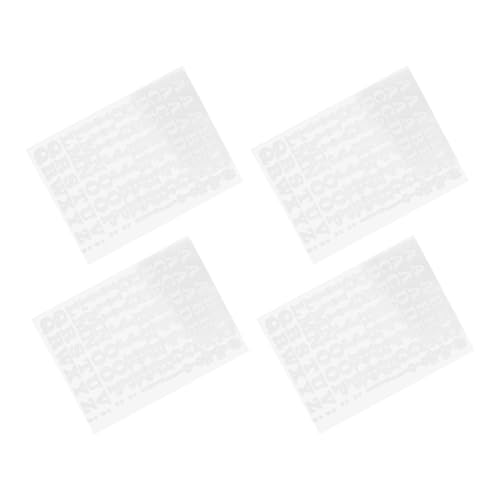 Homoyoyo 4 Stück Teiliges Set Bügelbuchstaben und Weiß Kleine Hitzebeständige Textil Aufnäher für Diy T Shirts Mützen Taschen Kleidung Dekoration von Homoyoyo
