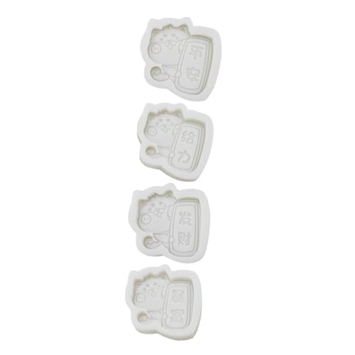 Homoyoyo 4 Stück Teiliges Silikon DIY Backform in Kreativer Hundedesign Form Einfach zu Entformen Hautfreundlich für Kuchen Seifen und Epoxidharz Kunsthandwerk Geeignet für Zuhause und von Homoyoyo