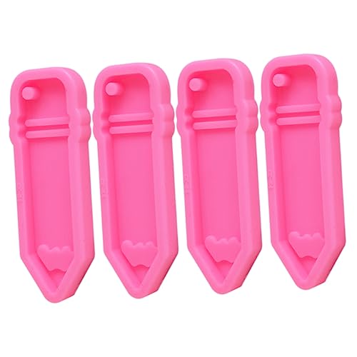 Homoyoyo 4 Stück Teiliges Silikon Schlüsselanhänger Form DIY Bleistift Pendant Gießform für Schmuckherstellung Flexible Silikonformen für Schlüsselanhänger und Dekoration Homoyoyo 4 Stück Teiliges Silikon Schlüsselanhänger Form DIY Bleistift Pendant Gießform für Schmuckherstellung Flexible Silikonformen für Schlüsselanhänger und Dekoration von Homoyoyo