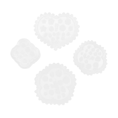 Homoyoyo 4 Stück Teiliges Silikon herzmotiv Gießformen für Nageldesign DIY Epoxidharz Kreativ Nail Art Zubehör für Salon und Zuhause von Homoyoyo