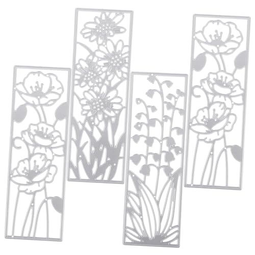 Homoyoyo 4 Stück Teiliges Stanzformen Blumenmotiv Langlebige Kohlenstoffstahl Schneideformen für Scrapbooking DIY Kartenherstellung Rechteckige Lesezeichenrahmen Wiederverwendbar Einfach zu Homoyoyo 4 Stück Teiliges Stanzformen Blumenmotiv Langlebige Kohlenstoffstahl Schneideformen für Scrapbooking DIY Kartenherstellung Rechteckige Lesezeichenrahmen Wiederverwendbar Einfach zu von Homoyoyo