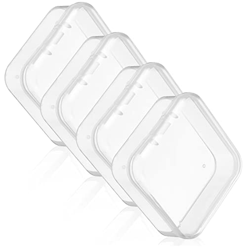 Homoyoyo 4 Stück Teiliges Transparente Aufbewahrungsboxen für Kleine Gegenstände Schmuck Perlen und Münzen Kompakte Stapelbare Kunststoffbehälter mit Praktischem Verschluss von Homoyoyo