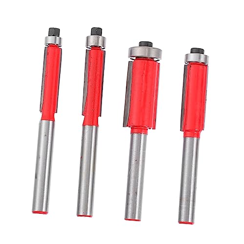 Homoyoyo 4 Stück Teiliges Trimming Router Cutter Hochwertige Holzarbeiten mit Langlebigen Trimmfräsern für Präzises Schneiden und Fräsen Geeignet für Verschiedene Holzprojekte von Homoyoyo