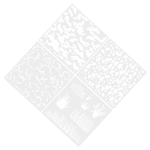 Homoyoyo 4 Stück Teiliges Wiederverwendbare Schablonen aus Flexiblem Pet Material Einzigartige Muster Vorlagen für DIY Bastelprojekte Wandmalerei und Kreative Kunstgestaltung Homoyoyo 4 Stück Teiliges Wiederverwendbare Schablonen aus Flexiblem Pet Material Einzigartige Muster Vorlagen für DIY Bastelprojekte Wandmalerei und Kreative Kunstgestaltung von Homoyoyo