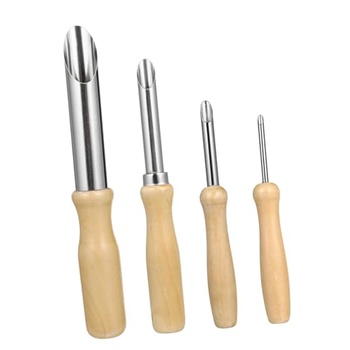 Homoyoyo 4 Stück Teiliges und Holz Runde Lochstanzer für Modellierwerkzeuge Löchern Feuchtem für Profis Homoyoyo 4 Stück Teiliges und Holz Runde Lochstanzer für Modellierwerkzeuge Löchern Feuchtem für Profis von Homoyoyo