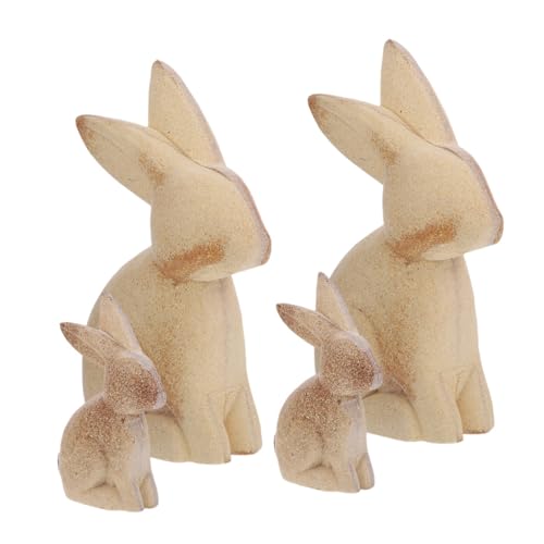 Homoyoyo 4 Stück Unfertige Holzhasen Dekofiguren Stabile DIY Osterhasen Holzfiguren zum Bemalen Robuste Tischdeko mit Flachem Boden Leichte Hasen figuren für Raumgestaltung Homoyoyo 4 Stück Unfertige Holzhasen Dekofiguren Stabile DIY Osterhasen Holzfiguren zum Bemalen Robuste Tischdeko mit Flachem Boden Leichte Hasen figuren für Raumgestaltung von Homoyoyo