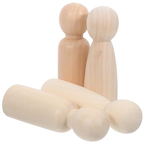 Homoyoyo 4 Stück Unvollendete Holzsteckpuppen DIY Holzfiguren für Kreative Bastelprojekte Große Jungen und Mädchen für Malen und Handwerk Fördert die Fantasie und Feinmotorik Homoyoyo 4 Stück Unvollendete Holzsteckpuppen DIY Holzfiguren für Kreative Bastelprojekte Große Jungen und Mädchen für Malen und Handwerk Fördert die Fantasie und Feinmotorik von Homoyoyo