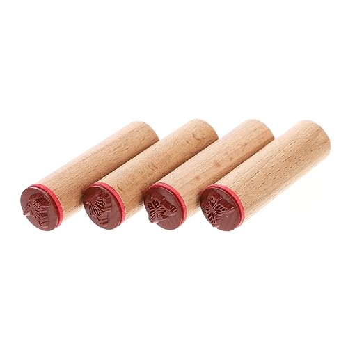 Homoyoyo 4 Stück Vintage Holzstempel Teile für Scrapbooking Tagebuch und Diy Dekoration Robuste Holzmaterialien für Kreative Bastelprojekte für Geschenkanhänger und Karten Homoyoyo 4 Stück Vintage Holzstempel Teile für Scrapbooking Tagebuch und Diy Dekoration Robuste Holzmaterialien für Kreative Bastelprojekte für Geschenkanhänger und Karten von Homoyoyo