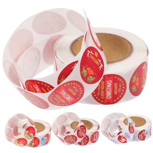 Homoyoyo 4 Stück Weihnachtsaufkleber Rund Handgemachte Geschenkverpackung Aufkleber Selbstklebende Siegelsticker für Geschenktüten Karten und Geschenkboxen Langlebig und Vielseitig Homoyoyo 4 Stück Weihnachtsaufkleber Rund Handgemachte Geschenkverpackung Aufkleber Selbstklebende Siegelsticker für Geschenktüten Karten und Geschenkboxen Langlebig und Vielseitig von Homoyoyo