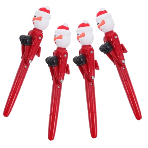 Homoyoyo 4 Stück Weihnachtskugelschreiber mit Santa-boxen Design Witzige Kawaii Kugelschreiber für Schule Büro Glatte Tinte als Partygeschenke und Weihnachtsstrumpf-füller von Homoyoyo
