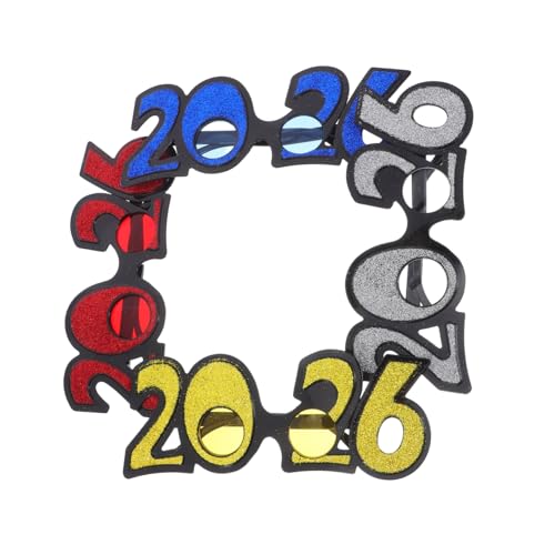 Homoyoyo 4 Stücke Teiliges Partybrillen Set mit Transparenten Gläsern Glitzernde Neujahrs Accessoires für Silvester Vielseitige Fotorequisiten für Themenpartys und Festliche Anlässe Homoyoyo 4 Stücke Teiliges Partybrillen Set mit Transparenten Gläsern Glitzernde Neujahrs Accessoires für Silvester Vielseitige Fotorequisiten für Themenpartys und Festliche Anlässe von Homoyoyo