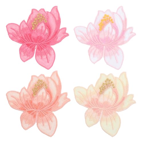 Homoyoyo 4 Teilige Lotus Stickerei Applikation Dekorative Stoffflicken Mit Blumenmotiv Zum Aufbügeln Und Aufnähen – Für Rucksäcke Kleidung T Shirts Jacken Jeans Hüte Bastelarbeiten Homoyoyo 4 Teilige Lotus Stickerei Applikation Dekorative Stoffflicken Mit Blumenmotiv Zum Aufbügeln Und Aufnähen – Für Rucksäcke Kleidung T Shirts Jacken Jeans Hüte Bastelarbeiten von Homoyoyo