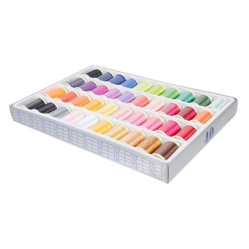 Homoyoyo 40 Rollen Bunte Stickgarne DIY Stickset für Anfänger Vielseitiges Nähzubehör für Kreative Projekte für Stickereien und Handarbeiten von Homoyoyo