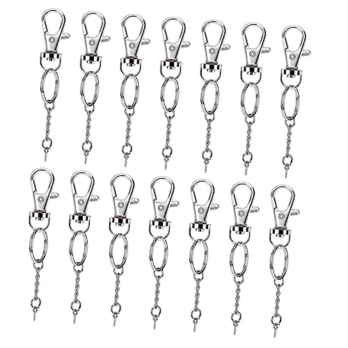 Homoyoyo 40 Sätze Teiliges DIY Schlüsselanhänger Set mit Drehbaren Karabinern Schlüsselringen mit Verlängerungskette Sprungringen und Ösenstiften Silber für Bastelprojekte Homoyoyo 40 Sätze Teiliges DIY Schlüsselanhänger Set mit Drehbaren Karabinern Schlüsselringen mit Verlängerungskette Sprungringen und Ösenstiften Silber für Bastelprojekte von Homoyoyo