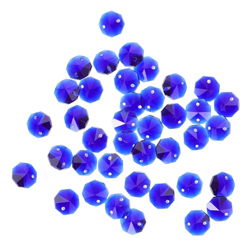 Homoyoyo 40 Stück Bunte Doppellochige Glas Kristallperlen Achteckige Spacer Beads für DIY Schmuckherstellung Kreative Charms für Halsketten Armbänder und Dekoration von Homoyoyo