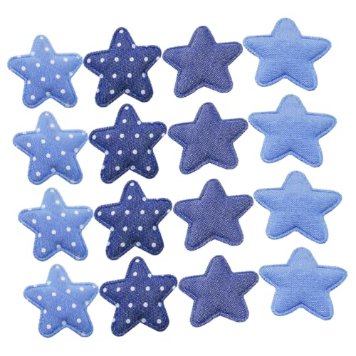 Homoyoyo 40 Stück Denim Bügelflicken Stern Patches zum Aufbügeln Aufnäher zum Nähen Bügelfeste Stoffapplikationen für Kleidung Rucksäcke DIY Reparatur Dekoration Farbe von Homoyoyo