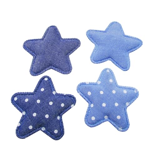 Homoyoyo 40 Stück Denim Stoff Patches Teiliges Fünfzackige Sterne Aufnäher zum Aufbügeln für Kleidung Rucksäcke und DIY Projekte Zufälligen Farben zum Reparieren und Zufällige Farbe von Homoyoyo
