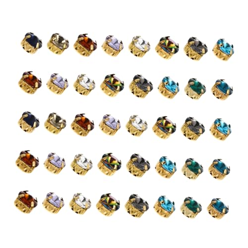 Homoyoyo 40 Stück Diamond Crystal Accessoires Accessoires Diamant Zubehör für Kristalle Basteln edelsteine schmucksteine Handgemachte Accessoires Strass aufnähen Kostüm Nähen Strass Glas von Homoyoyo