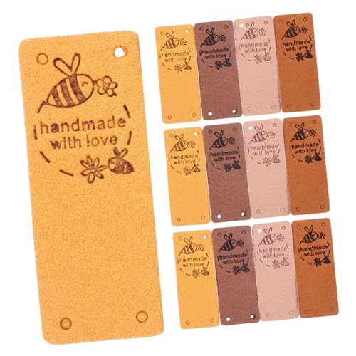 Homoyoyo 40 Stück Handmade Kleidungsetiketten aus Weichem Geprägtem Veloursleder in Gelb Schokolade Hautfarben und Dunkelbraun Weiche Doppelt Gefaltete Labels zum Annähen für DIY Bekleidung Homoyoyo 40 Stück Handmade Kleidungsetiketten aus Weichem Geprägtem Veloursleder in Gelb Schokolade Hautfarben und Dunkelbraun Weiche Doppelt Gefaltete Labels zum Annähen für DIY Bekleidung von Homoyoyo