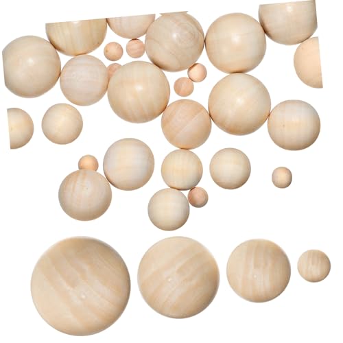 Homoyoyo 40 Stück Kugeln Ohne Löcher Unbehandelte Natürliche Holzkugeln Für DIY Basteln Dekoration Holzperlen Zubehör Homoyoyo 40 Stück Kugeln Ohne Löcher Unbehandelte Natürliche Holzkugeln Für DIY Basteln Dekoration Holzperlen Zubehör von Homoyoyo