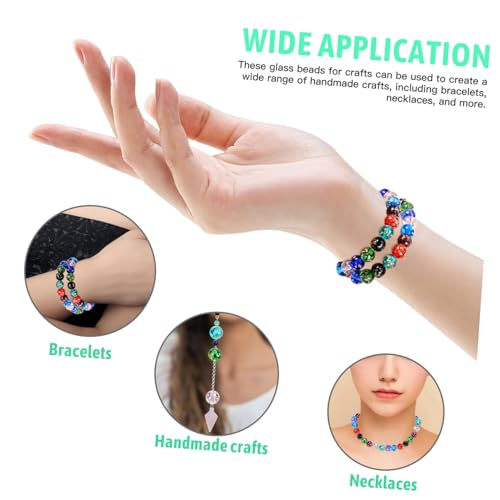 Homoyoyo 40 Stück Leuchtende Glasperlen Rund für Schmuckherstellung Basteln DIY Armbänder Halsketten mit Langlebigem Robustem Material und Einzigartigem Nachleuchteffekt von Homoyoyo