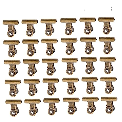 Homoyoyo 40 Stück Metall Binder Clips Runde Tail Clips Bronze Robuste Büroklammern für Schule Büro und Zuhause Vielseitige Klemmen für Dokumente und Preisetiketten von Homoyoyo