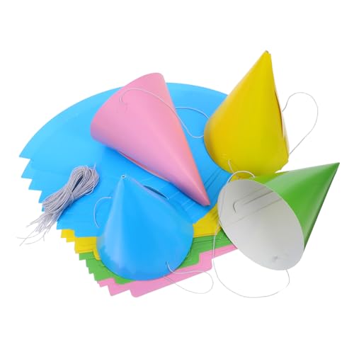 Homoyoyo 40 Stück Partyhüte Für Kindergeburtstage Kegelförmige Einfarbige Partyhüte Aus Papier Für – Leichtes Design Für Festliche Feiern Geburtstage Und Feiertage von Homoyoyo