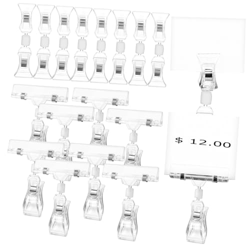 Homoyoyo 40 Stück Plakathalter Stichworte speichern einstellbar Willkommen schwenken Party für ansteckbare Schilderhalter Zeichenclip Zeichenanzeigeclip Schrapnell aus Edelstahl Transparent von Homoyoyo