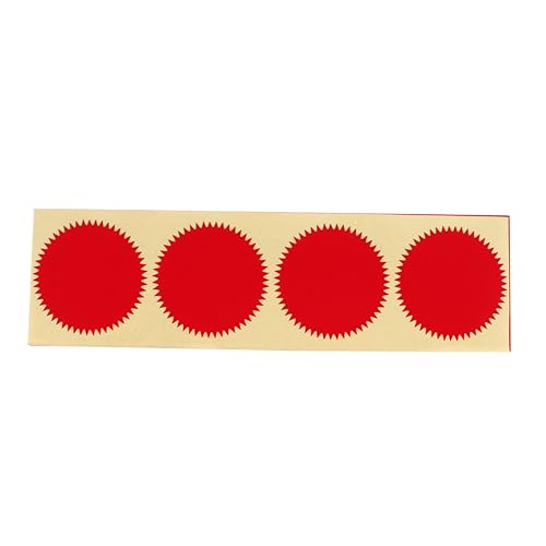 Homoyoyo 40 Stück Selbstklebende Runde Zackenrand Aufkleber Kreative Etiketten für DIY Scrapbooking und Dekoration Rot für Notizbücher und Bastelprojekte von Homoyoyo