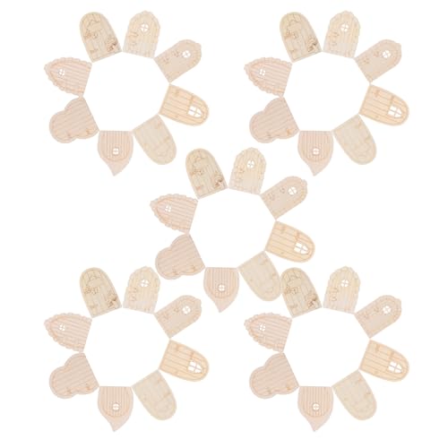 Homoyoyo 40 Stück Teiliges DIY Holzset Unlackiert Miniatur Feenhaus Türen für Garten Spielhaus Wanddeko Party Geburtstag Hochzeit Rustic Charm Homoyoyo 40 Stück Teiliges DIY Holzset Unlackiert Miniatur Feenhaus Türen für Garten Spielhaus Wanddeko Party Geburtstag Hochzeit Rustic Charm von Homoyoyo
