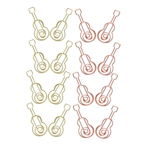 Homoyoyo 40 Stück Teiliges Gitarrenform Büroklammern aus Metall Kreative Musik design Lesezeichen Langlebige Organizer Clips für Büro Schule und Zuhause Praktische Papierhalter für Homoyoyo 40 Stück Teiliges Gitarrenform Büroklammern aus Metall Kreative Musik design Lesezeichen Langlebige Organizer Clips für Büro Schule und Zuhause Praktische Papierhalter für von Homoyoyo