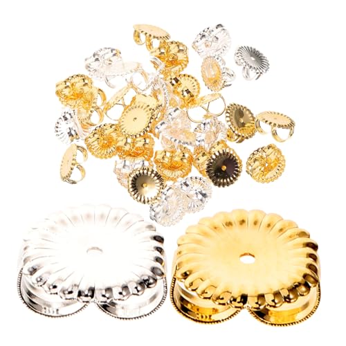 Homoyoyo 40 Stück Teiliges Metall Ohrstecker Verschlüsse aus Silber und Gold Hypoallergen Sicherer Halt für Damen Ohrringe Ersatz Ohrstecker Stopper für DIY Schmuckzubehör von Homoyoyo