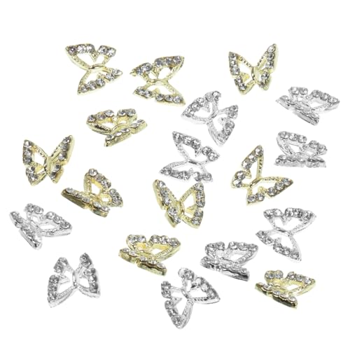 Homoyoyo 40 Stück Teiliges Metall Schmetterling Nail Charms mit Funkelnden Strasssteinen Langlebige Nageldekoration für DIY Nail Art Vielseitig Einsetzbar zur Verschönerung von Maniküre Homoyoyo 40 Stück Teiliges Metall Schmetterling Nail Charms mit Funkelnden Strasssteinen Langlebige Nageldekoration für DIY Nail Art Vielseitig Einsetzbar zur Verschönerung von Maniküre von Homoyoyo