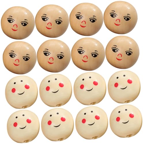 Homoyoyo 40 Stück Teiliges Runde Holzperlen mit Lachendem Gesicht Kleine Schmuckperlen für DIY Kinderketten Armbänder und Bastelanhänger Handgefertigte Charm Perlen für Kreative Homoyoyo 40 Stück Teiliges Runde Holzperlen mit Lachendem Gesicht Kleine Schmuckperlen für DIY Kinderketten Armbänder und Bastelanhänger Handgefertigte Charm Perlen für Kreative von Homoyoyo