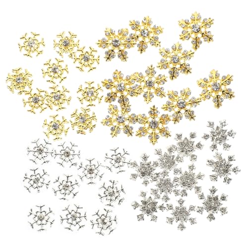 Homoyoyo 40 Stück Teiliges Schneeflocken Nailart für Natürliche und Künstliche Nägel Dekorative Weihnachts deko Party Nail Schmuck Langlebig und Detailreich Gefertigt von Homoyoyo