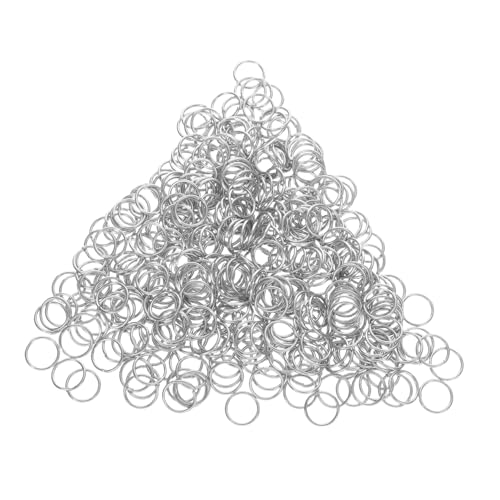Homoyoyo 400 Stück Edelstahl Sprungringe Silber Robuste Schmuckverbinder für Halsketten Schlüsselanhänger Ohrring Dekoration und Diy Bastelprojekte von Homoyoyo