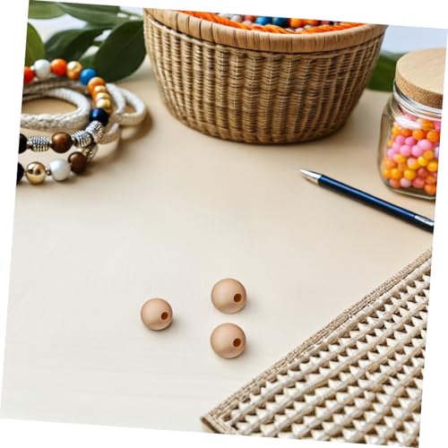 Homoyoyo 400 Stück Holzperlen für Basteln und Unbehandelte Runde Holzperlen Naturholz Kugeln für DIY Schmuckherstellung Armband Halskette Zubehör von Homoyoyo