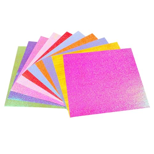 Homoyoyo 400 Stück Schimmerndes Faltpapier DIY Bastelpapier mit Perlmutt Glänzendes Origami und Glitzerpapier für Kreative Handarbeiten und Kinderförderung Homoyoyo 400 Stück Schimmerndes Faltpapier DIY Bastelpapier mit Perlmutt Glänzendes Origami und Glitzerpapier für Kreative Handarbeiten und Kinderförderung von Homoyoyo
