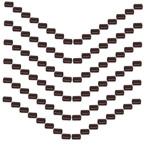 Homoyoyo 400 Stück Zylindrische Abstandshalterperlen für Diy Schmuckherstellung Armbänder und Natürliche Holzperlen mit Großen Löchern Tiefem Kaffee für Kreative Bastelprojekte von Homoyoyo
