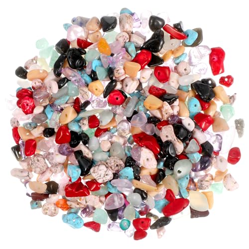 Homoyoyo 400Stücke Ungefähr Unregelmäßige Naturstein Perlen für DIY Schmuckherstellung Bastelperlen für Ohrringe Armbänder und Hochwertige Unregelmäßige Schmuckperlen von Homoyoyo