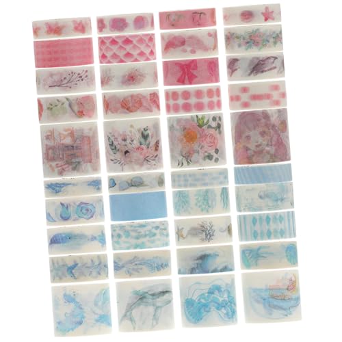 Homoyoyo 40Rollen Dekoratives Washi Tape Set Dünnes Klebeband mit Frischen Mustern Vielseitig Einsetzbar für Scrapbooking DIY Handwerk Journaling und Projekte Zufälliger Stil von Homoyoyo