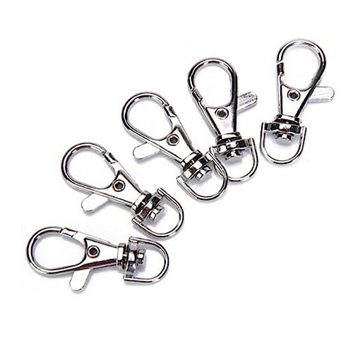 Homoyoyo 40Stücke Dauerhafte Metall Schwenk Lobster Schnappverschluss Karabiner mit Schlüsselring Silber für Schlüsselanhänger Bastelprojekte und Hundeleinen Homoyoyo 40Stücke Dauerhafte Metall Schwenk Lobster Schnappverschluss Karabiner mit Schlüsselring Silber für Schlüsselanhänger Bastelprojekte und Hundeleinen von Homoyoyo