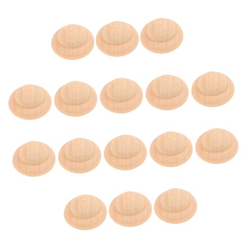 Homoyoyo 40Stücke Unbemalte Holzklammer Puppenmützen Für DIY Projekte Leere Hölzerne Puppenhüte Zum Bemalen Für Bastelaktivitäten Und Puppenspielzeug von Homoyoyo