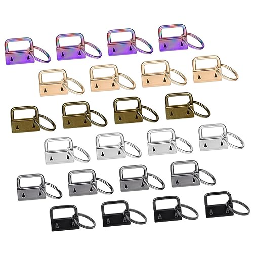 Homoyoyo 42Stücke Schlüsselanhänger Handgelenkband Schlüsselring Fob Mit Farben Clips Für DIY Schmuckherstellung Und Bastelprojekte von Homoyoyo